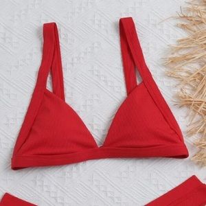 Shein red bikini bathing suit (brand new)